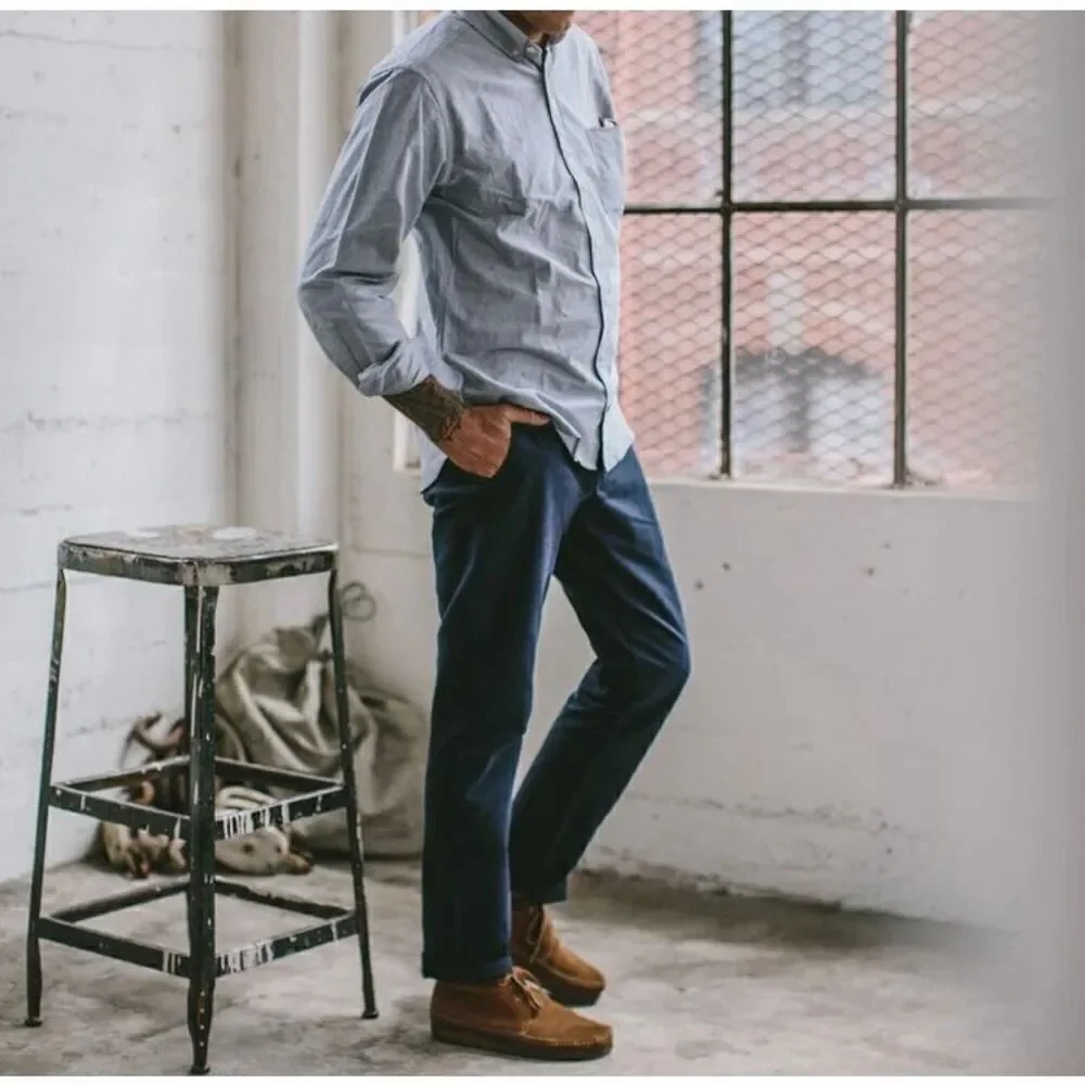 Taylor Stitch‎ The Slim Chino Mens In Organic Navy Blue Pants 30 & 36 NEW